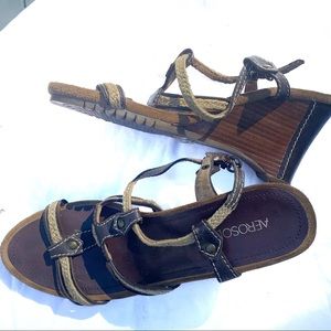 Aerosoles Wedge Braided Sandals 9